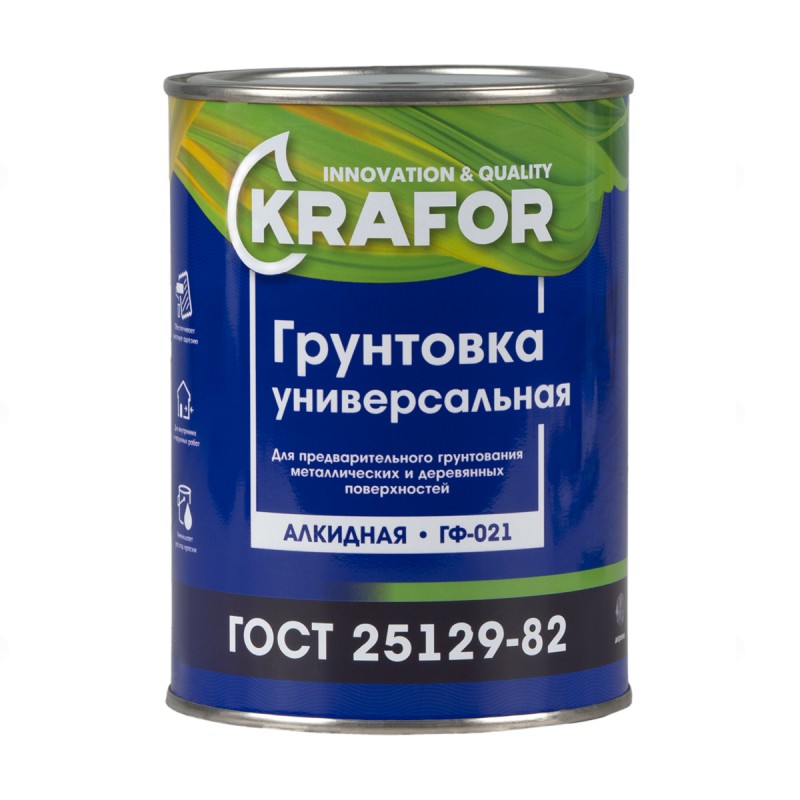 Грунт ГФ-021 красно-коричн 0,8кг KRAFOR