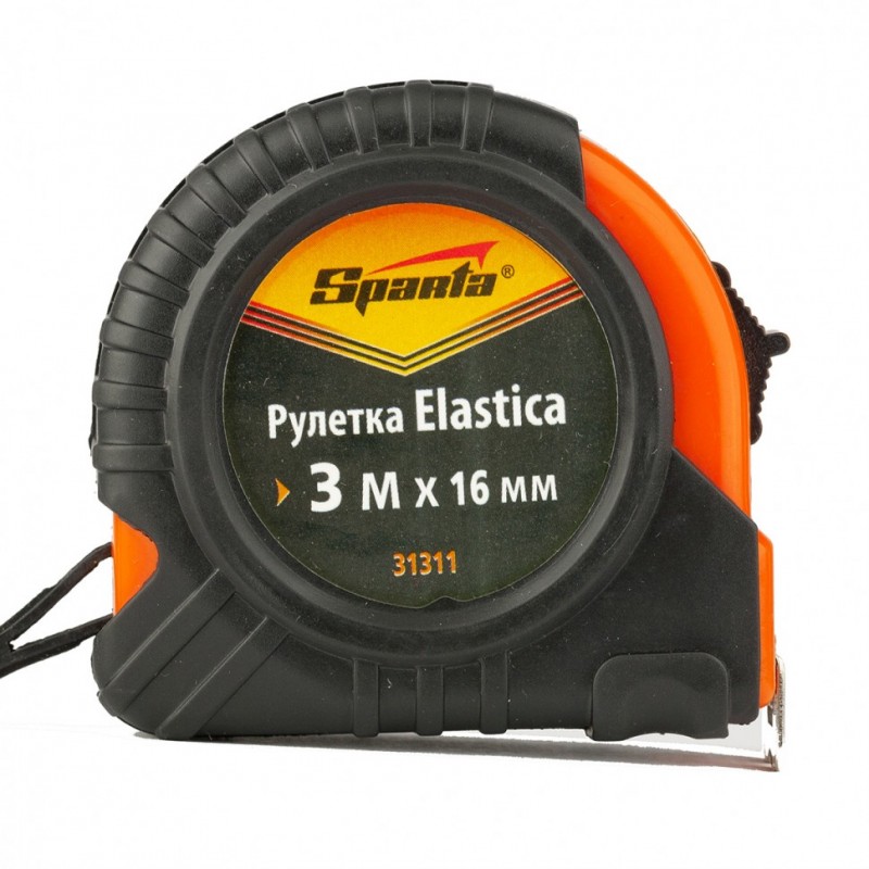 Рулетка Elastica, 3м х16мм, обрез-ый корп./ SPARTA